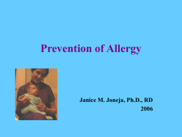 Management of Pediatric Food Allergy