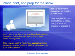 Proof, print, and prep