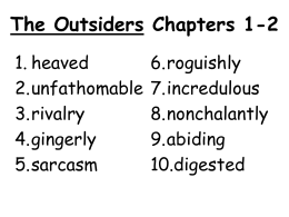 The Outsiders Chapters 1-2