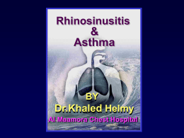 Sinusitis and asthma - Welcome to Egyptian Doctor's Guide