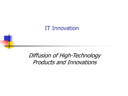 Adoption and Diffusion of Innovation