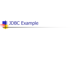 JDBC Example