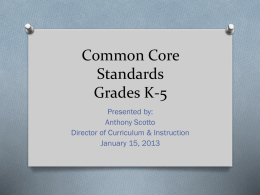 Common Core Standards Grades 6-12