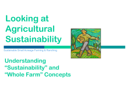 What is a Sustainable Small Acreage Farm?