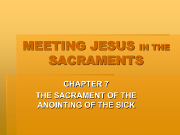 MEETING JESUS IN THE SACRAMENTS