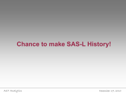 Chance to make SAS