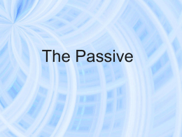 Put the verbs in brackets into the past simple – passive