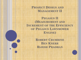 Project Design and Management Pegasus II (Measurement and