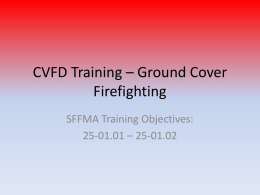 CVFD Training – Ground Cover Firefighting
