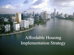 Affordable Housing Strategies & Tools