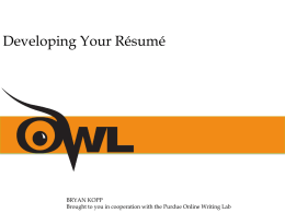 Example PPT Template - Purdue Online Writing Lab