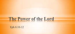 The Power of the Lord - Oologah church of Christ
