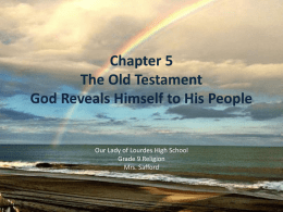 Chapter 5 – God Reveals Himself to His People