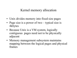 Kernel memory allocation