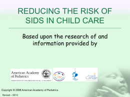 REDUCING THE RISK OF SIDS