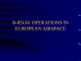 B-RNAV OPERATIONS IN EUROPEAN AIRSPACE
