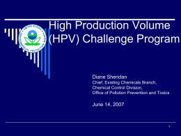 High Production Volume (HPV) Challenge Program
