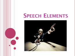 Speech Elements - Mr. Beary's Class | Yearbook, Journalism