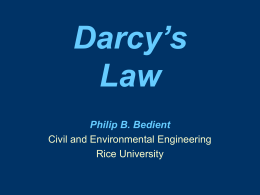 Darcy’s Law