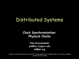 Clock synchronization - gcu - Google Code University