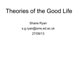 Theories of the Good Life