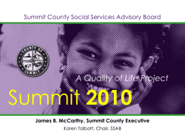 Summit 2010 - Healthy Summit