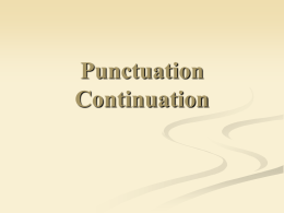 Punctuation Continuation