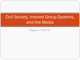 Civil Society, Interest Group Systems, and the Media