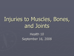 Injuries to Muscles, Bones, and Joints