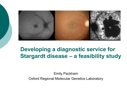 Developing a diagnostic service for Stargardt disease – a