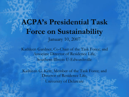 ACPA’s Presidential Task Force: