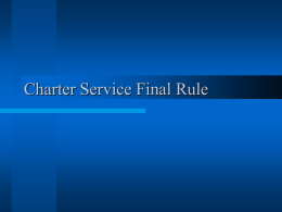 Charter Service Final Rule
