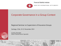 Corporate Governance, Internal Control and Compliance