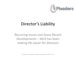 Director’s Liability