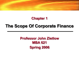 FINANCIAL ADMINISTRATION OF THE FIRM FIN 5043--930