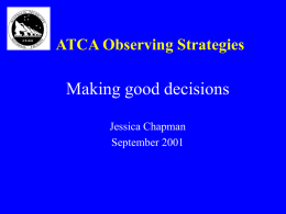 ATCA Observing Strategies - Australia Telescope National