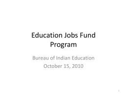 Education Jobs Fund Program (MS PowerPoint)