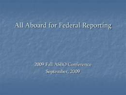 All Aboard for Federal Reporting