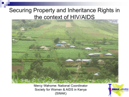 Kenya land laws in regard to property and disinheritance