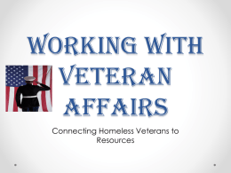 Working with Veteran Affairs