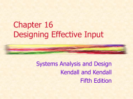 Chapter 16 Designing Effective Input