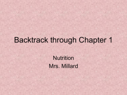 Backtrack through Chapter 1