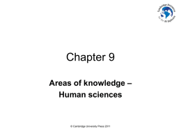 CHAPTER 9 Areas of Knowledge