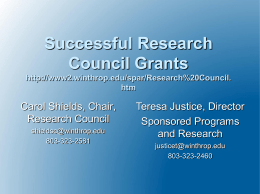 Writing Proposals for Research Council Grants