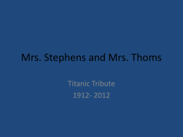 Titanic Tribute 1912-2012