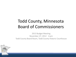 Todd County, Minnesota Board of Commissioners