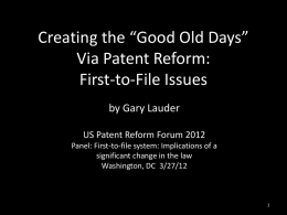 Creating 'The Good Old Days' - Managing Intellectual Property