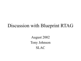 Discussion with Blueprint RTAG