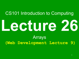 JavaScript Arrays