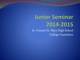 Junior Seminar - St. Vincent–St. Mary High School